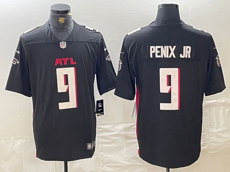 Men Atlanta Falcons #9 Penix JR Black Second generation 2024 Nike Limited NFL Jersey->new york mets->MLB Jersey